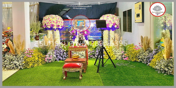 ดอกไม้งานศพและสวน & จัดดอกไม้หน้าศพสวยๆ ชุดดอกไม้หน้าหีบศพ รูปแบบทันสมัย แบบที่ 20